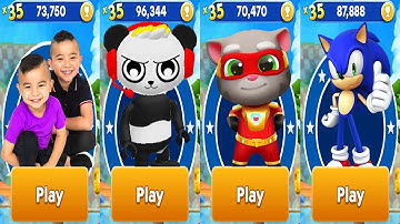 Tag with Ryan Spy Robo Combo Panda vs CKN Toys Car Hero Run vs Sonic Dash vs Tom Hero Dash Gameplay