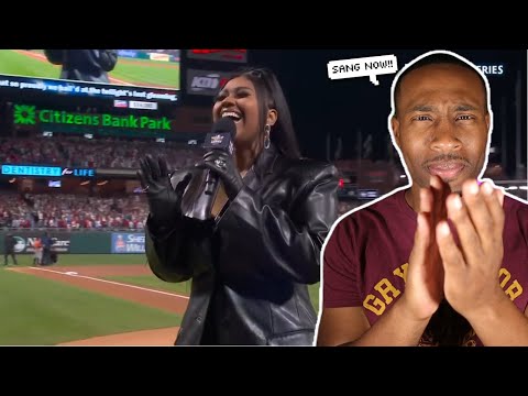Jazmine Sullivan SINGS National Anthem at MLB World Series Game 5 (REACTION)
