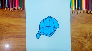 How to draw a baseball hat step by step