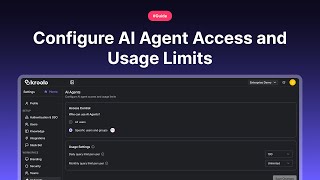 Configure AI Agent Access and Usage Limits