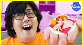 RYAN'S DADDY TEST MINI FOODS YOU CAN EAT CHALLENGE!