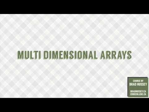Multi Dimensional Arrays