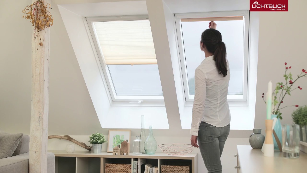 Dachfenster Plissee Haftfix Sonnenschutz ohne Bohren, mit Saugnapf  Montageanleitung 