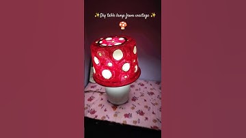 Diy table lamp from wasteg#bedside lamp #esayway #recycledart #craftyhome #youtubeshorts