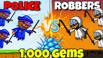 STEAL and DEFEND! Police vs Robbers Battle for 1,000 Gems💎 in Evoworld.io