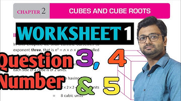 D.A.V. Math | Class 8| Ch-02 | Cubes n Cube Roots | Worksheet 1 | Question 3- 5 | Art Of Mathematica