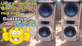 Review box speaker mid high 12 inch + tweeter