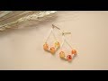 秋色！天然石ビーズダングルピアスを作ってみた！【PandaHall｜DIY】