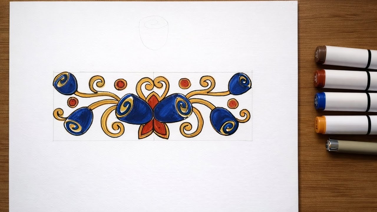 تكوينات جمالية مبتكرة من الوحدات الزخرفية النباتية 