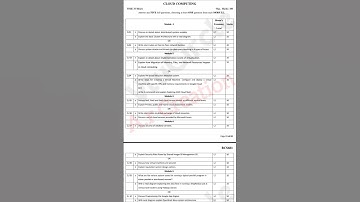 💥6th SEM CLOUD COMPUTING| MODEL QUESTION PAPER #shorts #viral #vtu