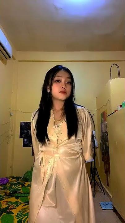 baju tidur satin tik tok hot