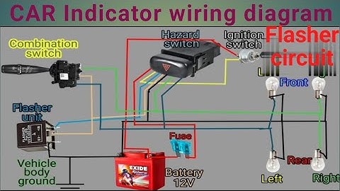 Indicator wiring diagram/ how to connect indicator circuit