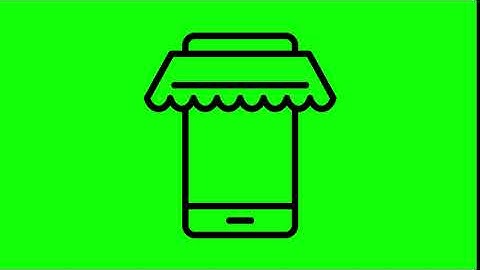 Animated Online Shopping Icon on Green Screen With Pop-up Sound