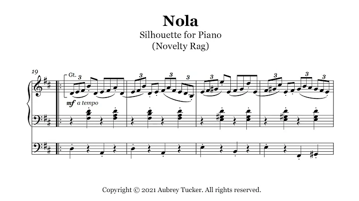 Organ: Nola (Silhouette for Piano / Novelty Rag) -...