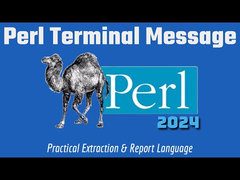 Programming In Perl: Terminal Message - Beginners Mini Project 2024
