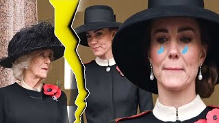 Kate Middleton sheds tears after being scolded by Camilla in Remembrance Sunday service