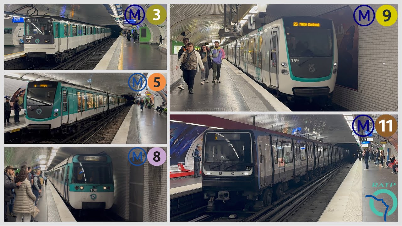 [RATP]Les 5 lignes de Métros à la station République #metroparisien #ratp