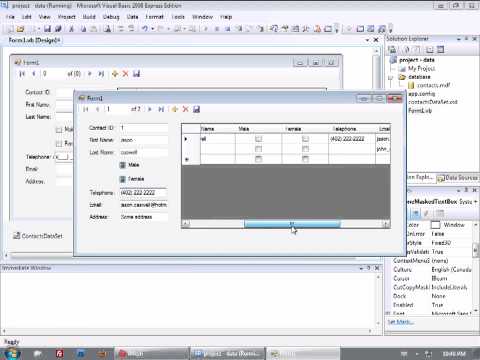 visual basic database Creating a database driven application pt 2