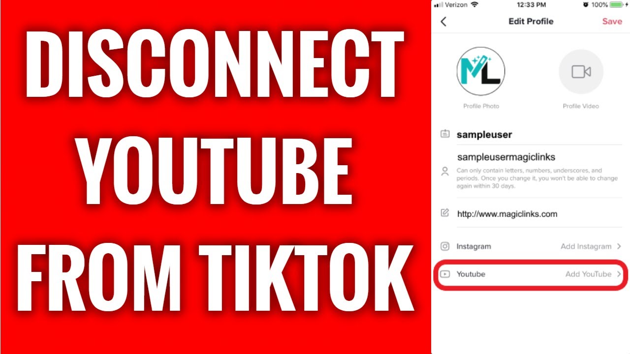 How To Disconnect YouTube From TikTok On Mobile - YouTube