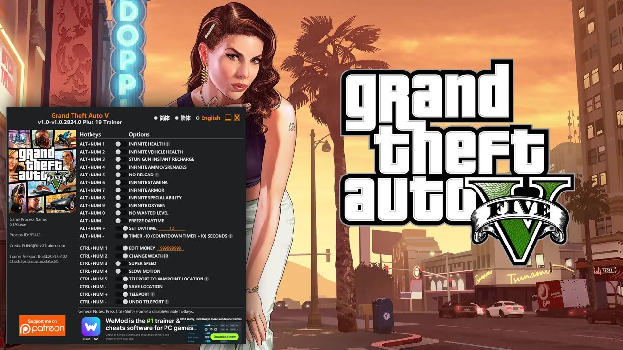 Grand Theft Auto V Trainer - FLiNG Trainer - PC Game Cheats and Mods