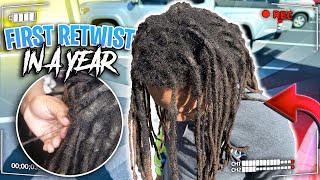 Dreadlock Transformation - First ReTwist After A YEAR | Emotional Net Worth
