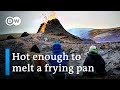 Tourists flock to Iceland volcano, cook food on lava | DW News