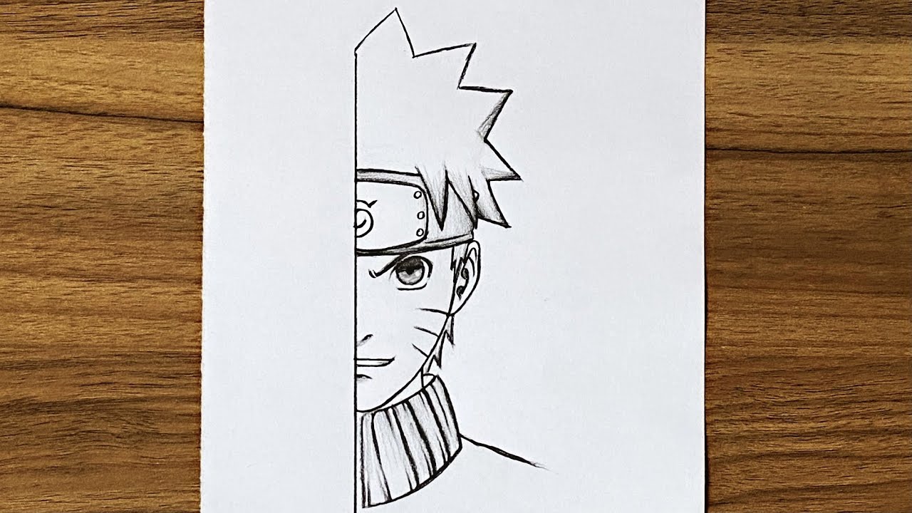 Easy Anime Draw / How To Drawing Anime Naruto Easy Tutorial / Anime Sketch  Art / M.A Drawings - BiliBili