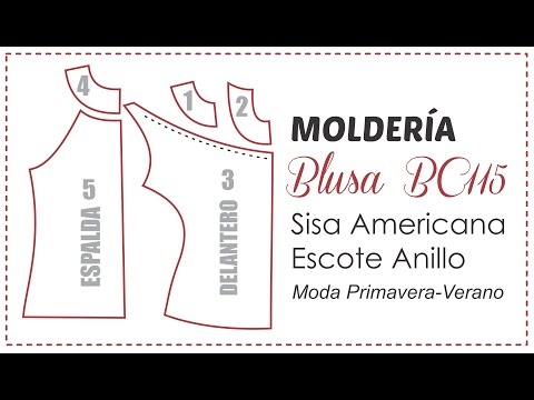 Blusa BC115 Trazado del Patrón de Costura