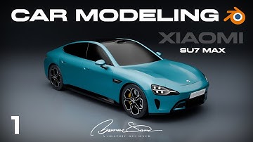 Xiaomi SU7 Max - Part 1 - Blender Car Modeling - Timelapse