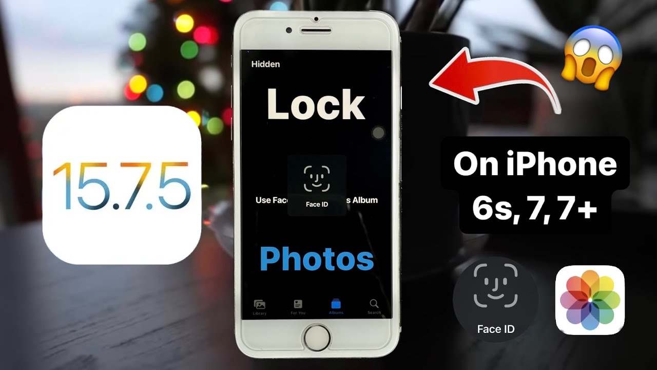 How to Hide Photos & Videos with Face iD on iPhone 6s, 7, 7+ (iOS 15.7.5) - YouTube