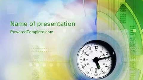 Clock Face PowerPoint Template by PoweredTemplate.com