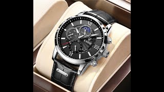 LIGE 8932 Black Belt Black Dial || Watch Style || Bangla Watch Tutorial ||