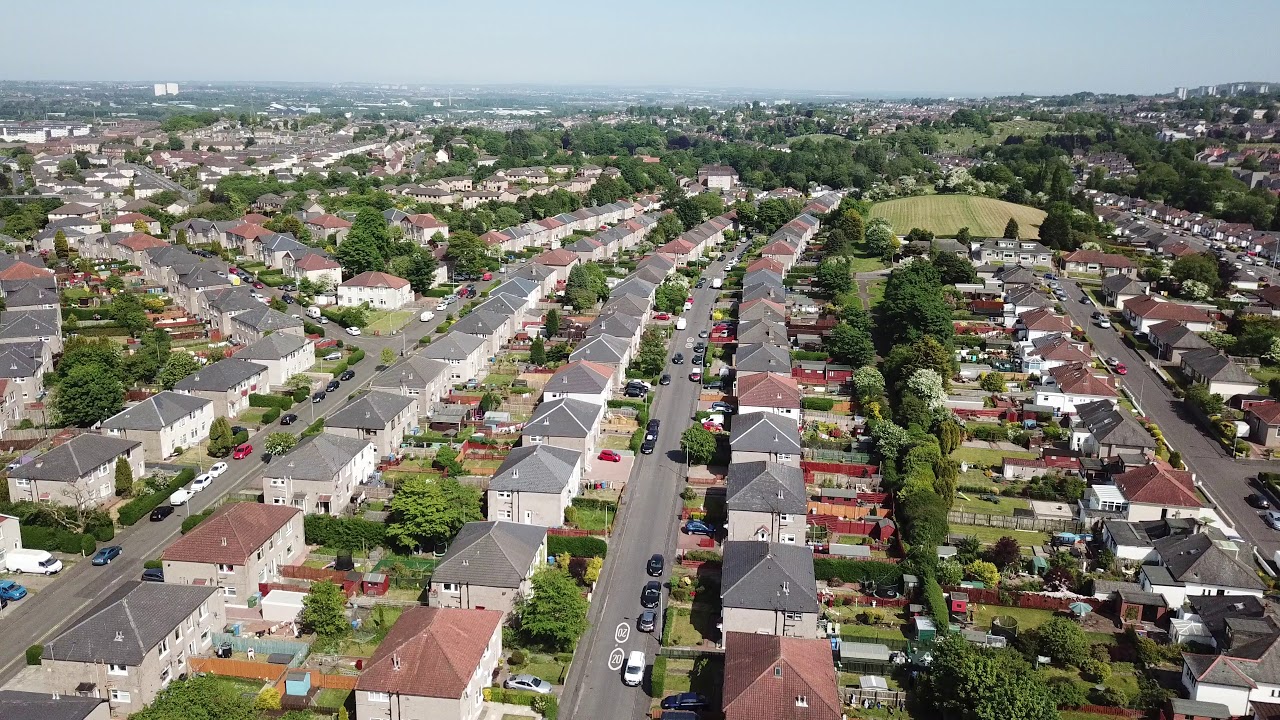 Kings Park, Rutherglen, Glasgow Drone View