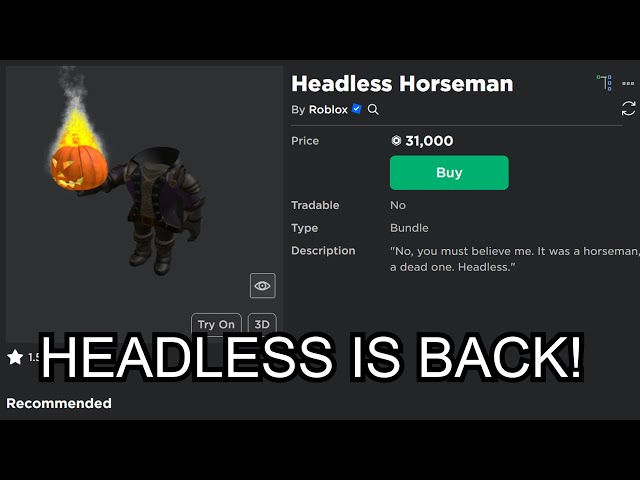 Lonnie on X: Roblox needs to release the Headless Horseman already. We got  mothers freaking out about it 😂😂😂😂😂😂  / X