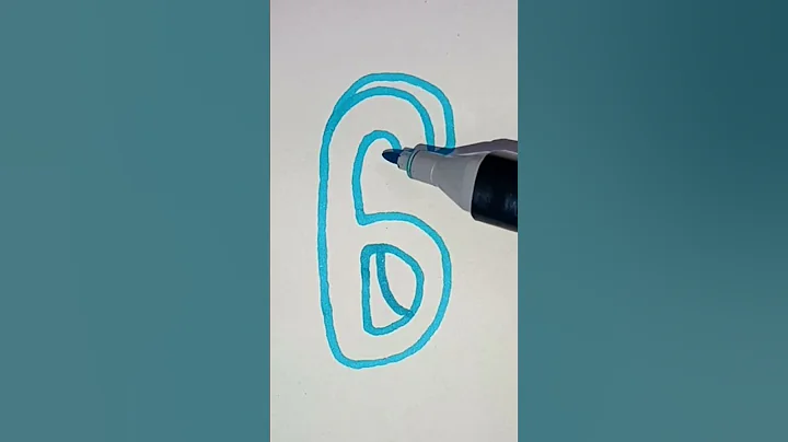 3d Number 6 | 3d Calligraphy art #shorts #satisfying #satisfyingvideo  #trendingvideo