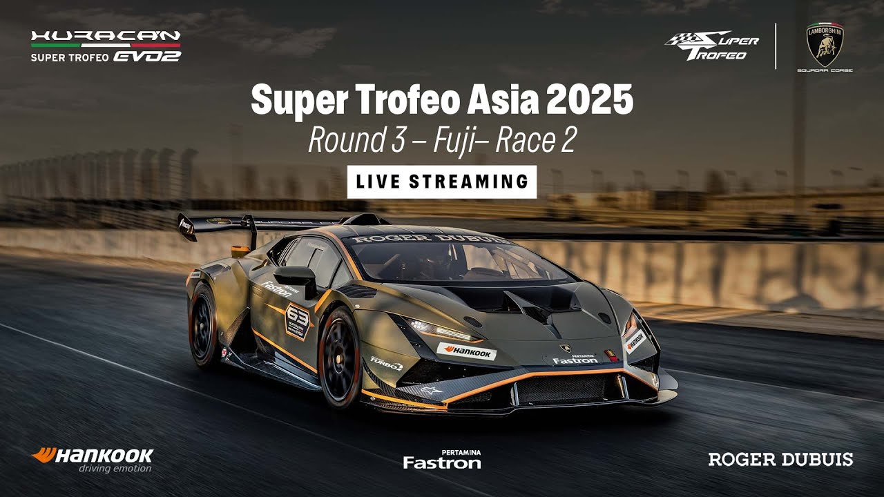 Lamborghini Super Trofeo Asia 2025 - Fuji, Race 1 - YouTube