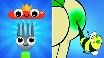 Help Out Story Brain puzzle 🆚 Fork N Sausage Satisfying Gameplay 