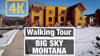 4K City Walks: Big Sky Village Montana Town Tour - Virtual Walk Walking Treadmill Video