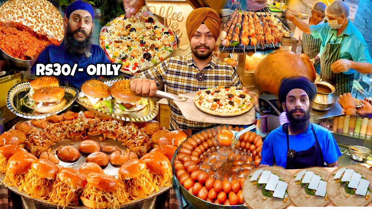 Top 5 Street Food Punjab Jalandhar | Sardar ji Ka Viral Burger Pizza Sandwich Golgappa 