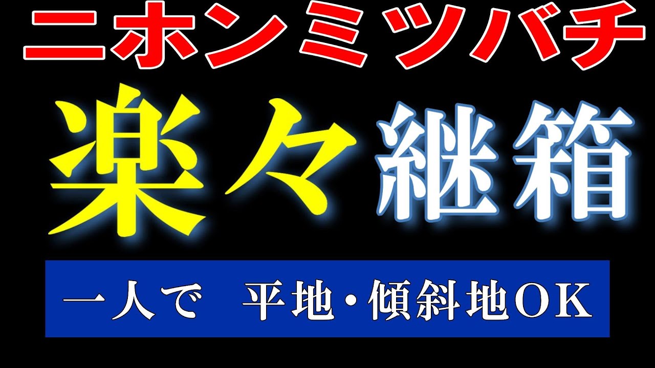 ニホンミツバチ 一人で楽に継箱 Japanese beekeeping