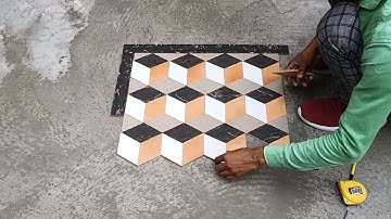 Explain 3D Cube Tile Design on the Floor and wall you can use