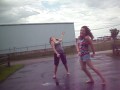 Alaina and Jessica Dance in the rain