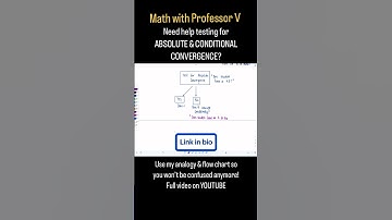 Hulp nodig met absolute versus voorwaardelijke convergentie voor ONEINDIGE REEKSEN? Wiskunde met ...