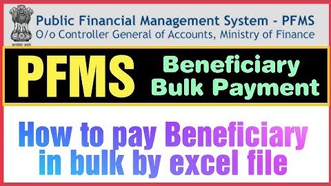 #PFMS #Beneficiary Bulk Payment live Video ll How to pay beneficiary in bulk by excel file ll