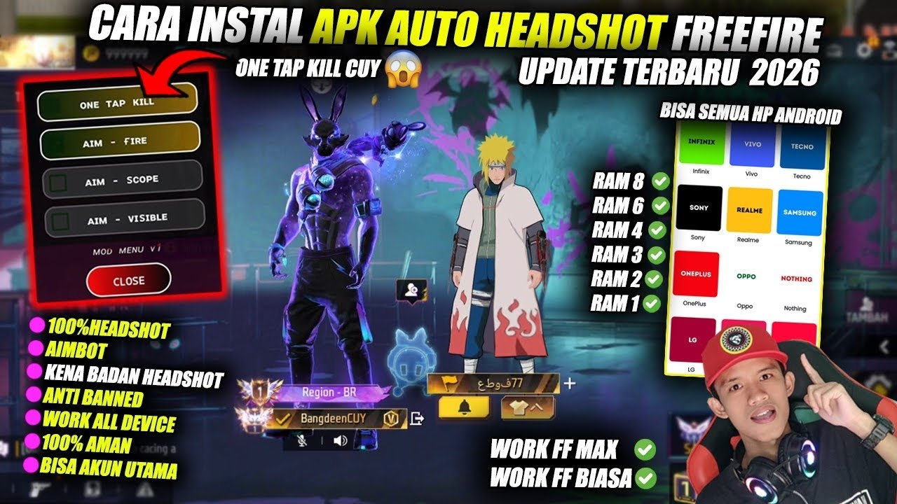 KENA BADAN HEADSHOT😎TUTORIAL CARA DOWNLOAD APK AUTO HEADSHOT FREEFIRE UPDATE TERBARU 2026