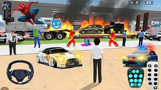 Epic Fire Rescue & Police Action 🚓🔥 | Superhero Chaos in 3D Driving Class 2 | GaMing wiTh Burberry screenshot 4