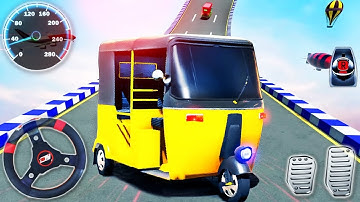 Tuk Tuk Rickshaw Impossible Tracks 3D - Stunt Ramp Driving Simulator - Android GamePlay #1