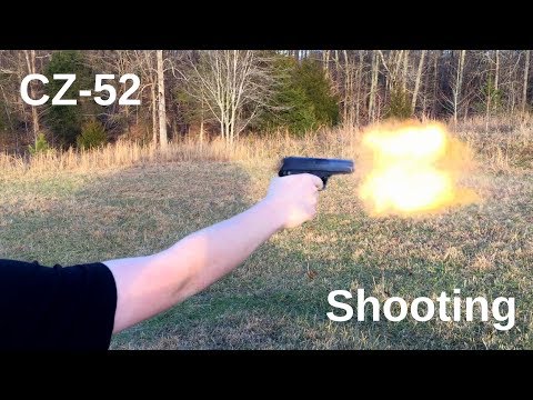 Czech CZ-52 Pistol shooting