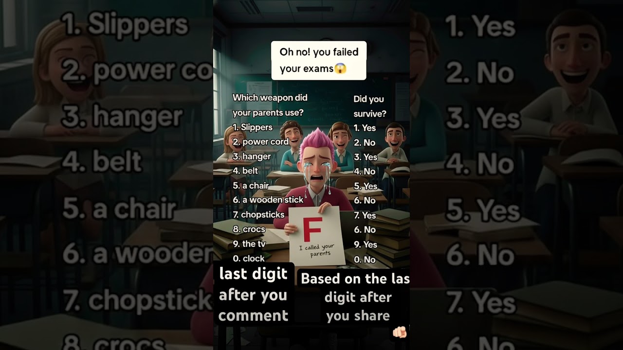 Oh no! you failed your exams 📎📑