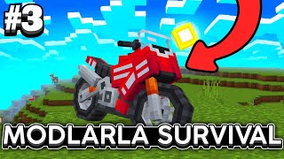 YENİ YARIŞ MOTORUM!! | Minecraft Modlarla Survival | #3